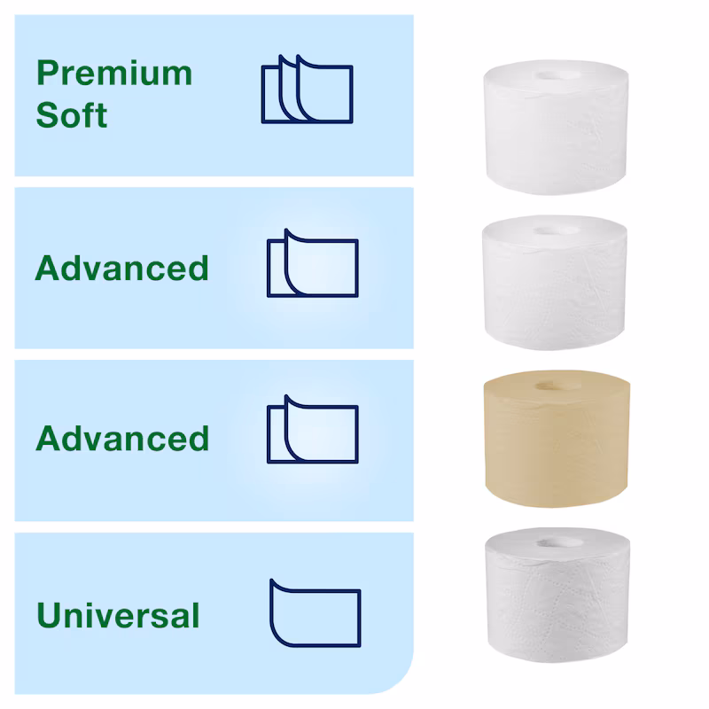 558052 Tork OptiServe® Dispensador de 4 Rolos de Papel Higiénico Sem Núcleo Preto